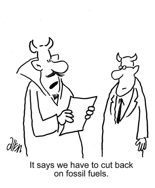 "It says we have to cut back on fossil fuels."