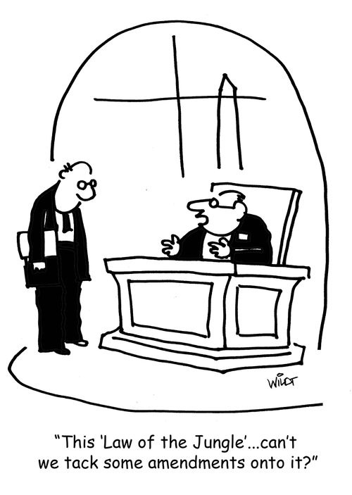 'This 'Law of the Jungle'...can't we tack some amendments onto it?'