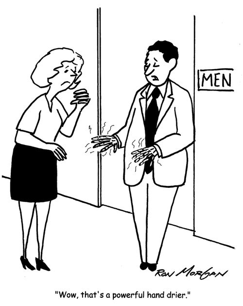 "Wow, that's a powerful hand drier."