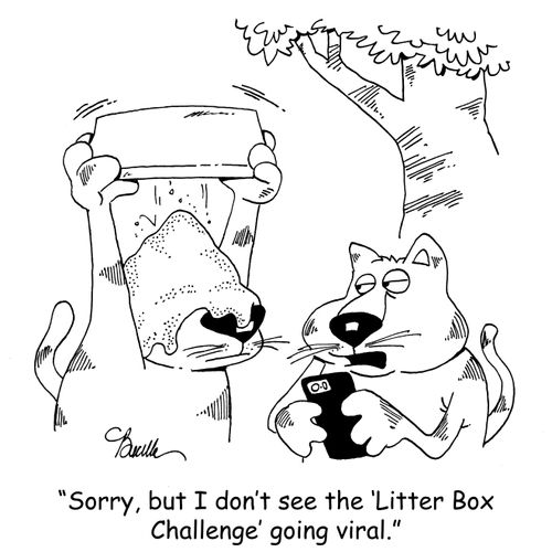 "Sorry, but I don't see the 'Litter Box Challenge' going viral."