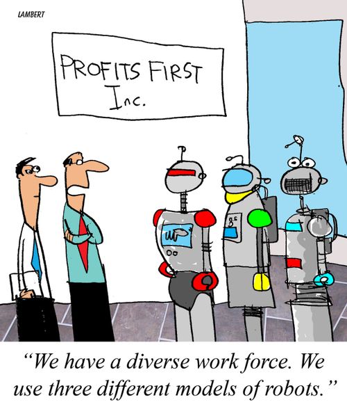 'We have a diverse work force. We us three different models of robots."