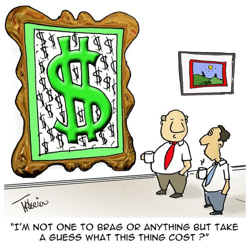 'I'm not one to brag or anything but take a guess what this thing cost?'