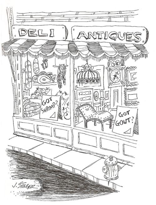 Deli/Antiques: Got Shrimp? Got Gout?