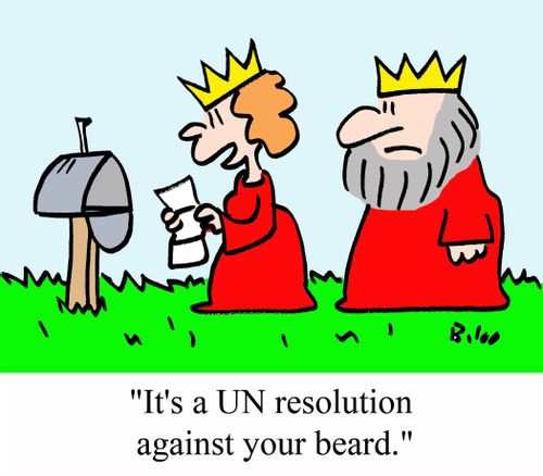 "It's a UN resolution against your beard."