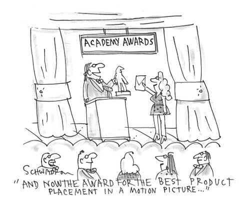 'And now the award for the best product placement in a motion picture...'