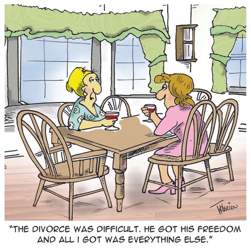 'The divorce was difficult. He got his freedom and all I got was everything else.'
