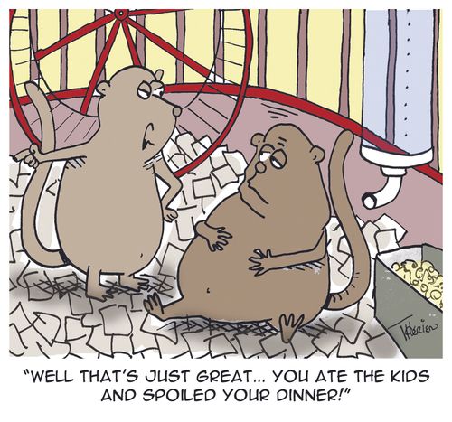 'Well that's just great...you ate the kids and spoiled your dinner!'