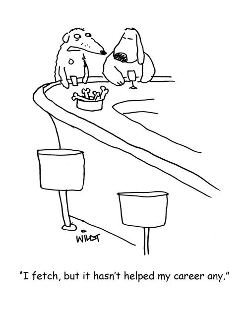 'I fetch, but it hasn't helped my career any.'