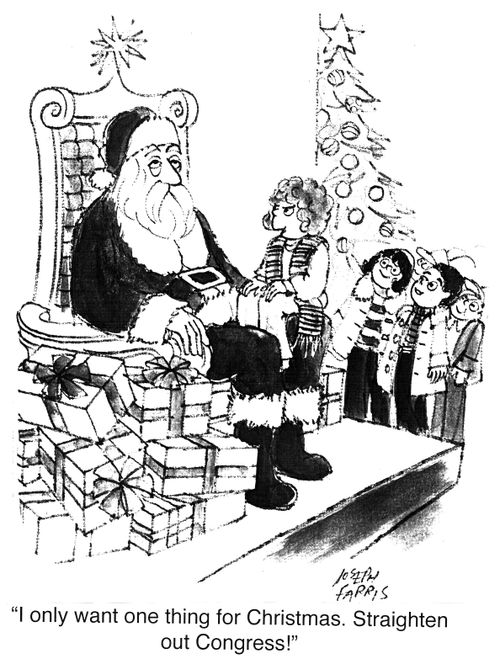 "I only want one thing for Christmas. Straighten out Congress."