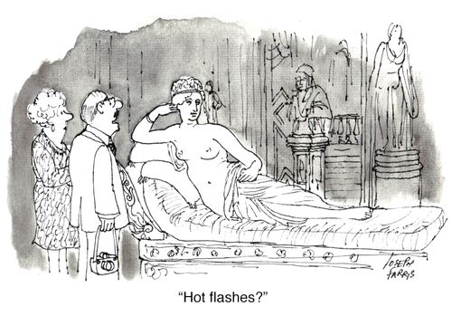 "Hot flashes?"