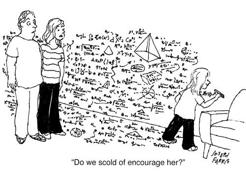"Do we scold or encourage her?"