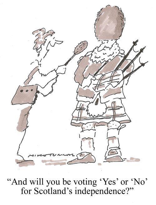 'And will you be voting 'Yes' or 'No' for Scotland's independence?'