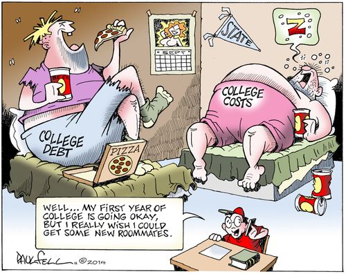 'Well. . . my first year of college is going okay, but I really wish I could get some new roommates.'