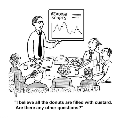 'I believe all the donuts are fulled with custard. Are there any other questions?'