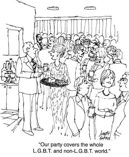 "Our party covers the whole L.G.B.T. and non-L.G.B.T. world."