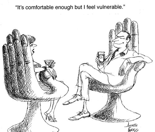 "It's comfortable but I feel vulnerable,"