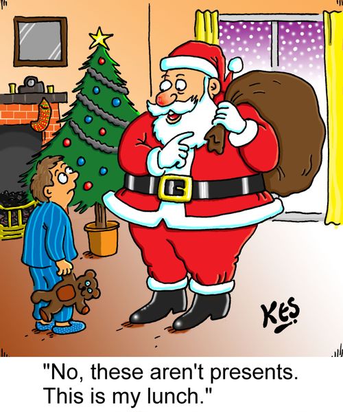 "No, these aren't presents. This is my lunch."