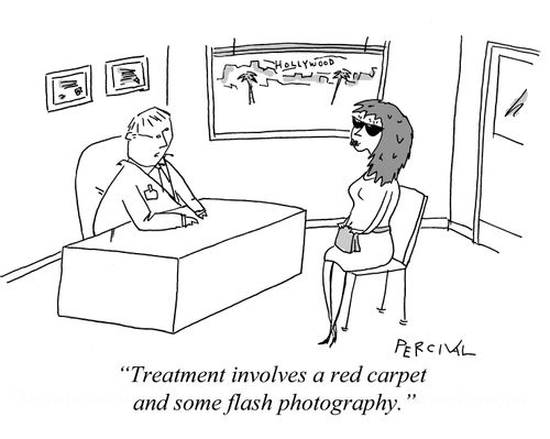 "Treatment involves a red carpet and some flash photography."