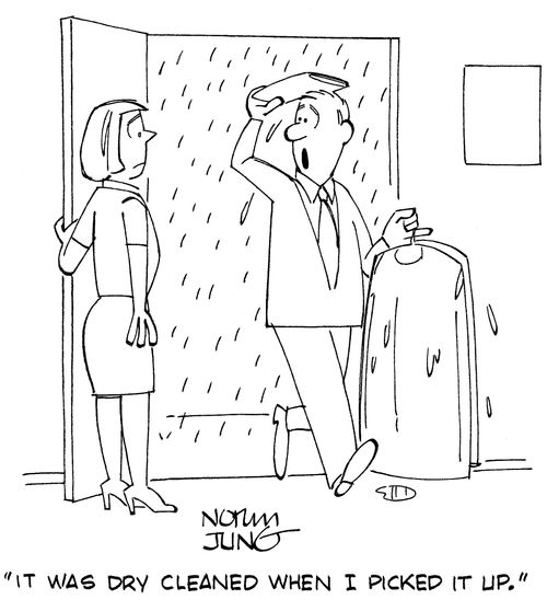 "It was dry cleaned when I picked it up."