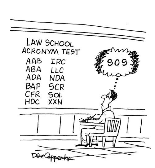 Law school acronym test.