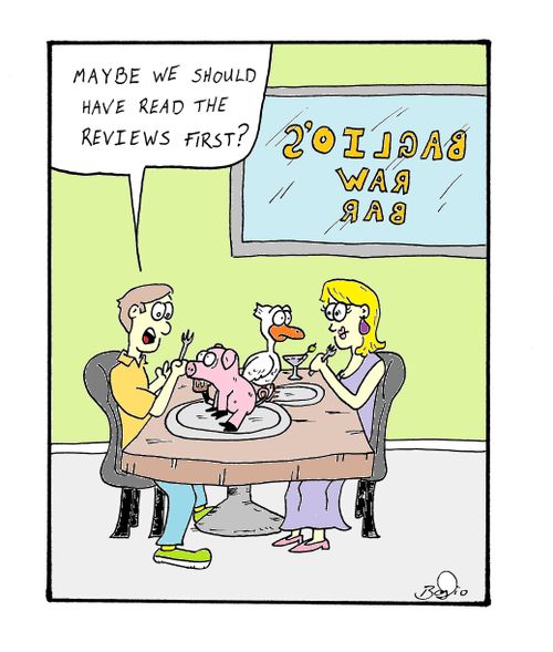 'Maybe we should have read the reviews first?'