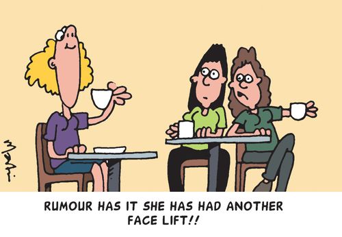 "Rumour has it she has had another face lift!!"