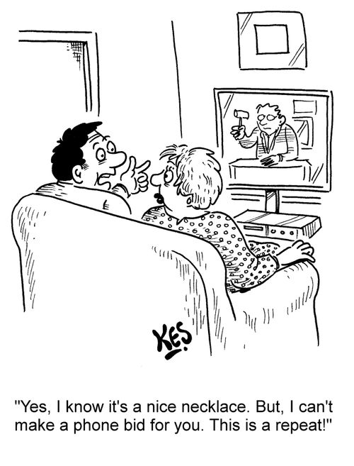 "Yes, I know it's a nice necklace. But, I can't make a phone bid for you, This is a repeat!"