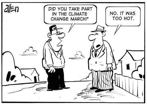 "Did you take part in the climate change march?"