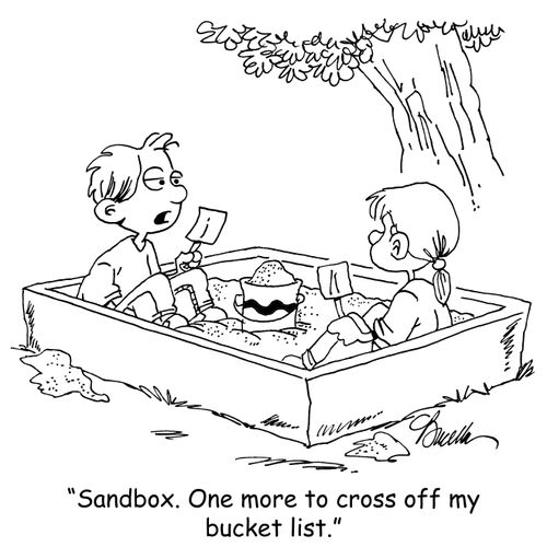 "Sandbox. One more to cross off my bucket list."