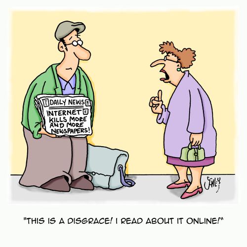 'This is a disgrace! I read about it online!'