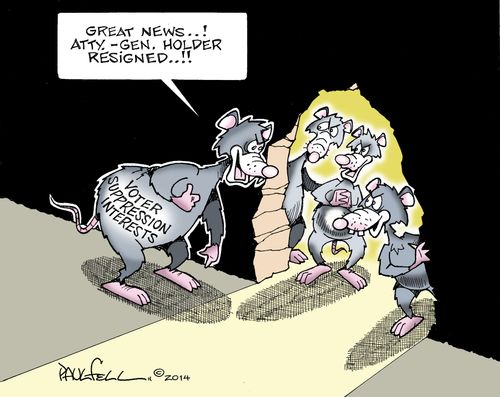 'Great news...Holder resigned...!'