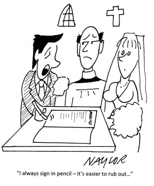 'I always sign in pencil - it's easier to rub out...'