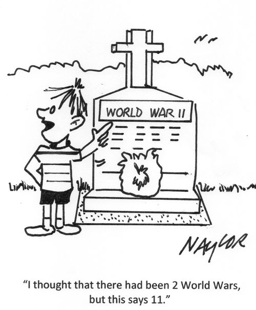 'I thought that there had been 2 world wars, but this says 11.'