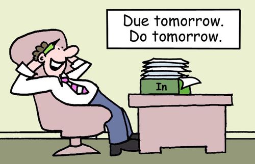 Due tomorrow. Do tomorrow.