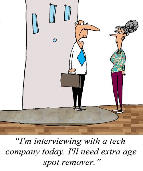"I'm interviewing with a tech company today.  I'll need extra age spot remover."
