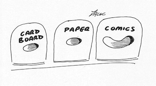 Cardboard, Paper and Comics.