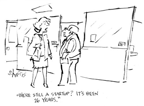 "We're still a startup?  It's been 26 years."