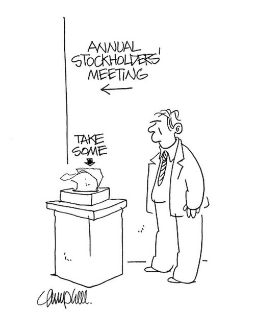 Annual Stockholders' Meeting: Take some tissues.