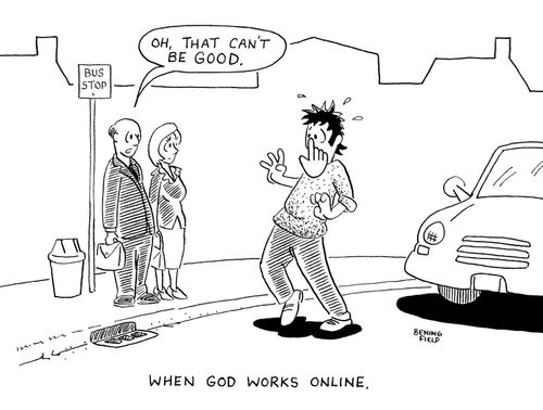 When God works online.