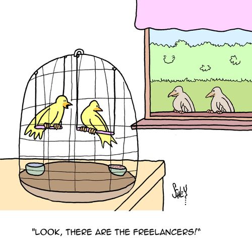 'Look, there are the freelancers!'