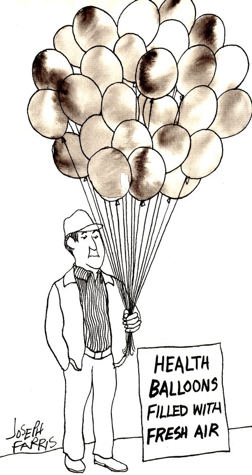 Health Balloons Filled With Fresh Air.