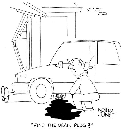 "Find the drain plug?"
