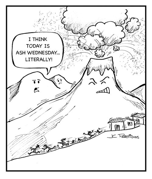 'I think today is Ash Wednesday literary.'