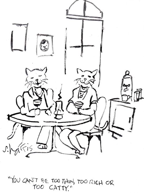"You can't be too thin, too rich or too catty."
