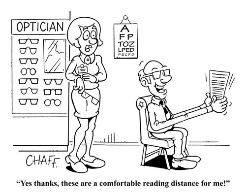 "Yes thanks, these are a comfortable reading distance for me!"
