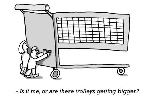 'Is it me, or are these trolleys getting bigger?'
