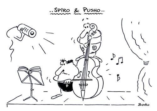 Spiro & Pusho plays on violoncello