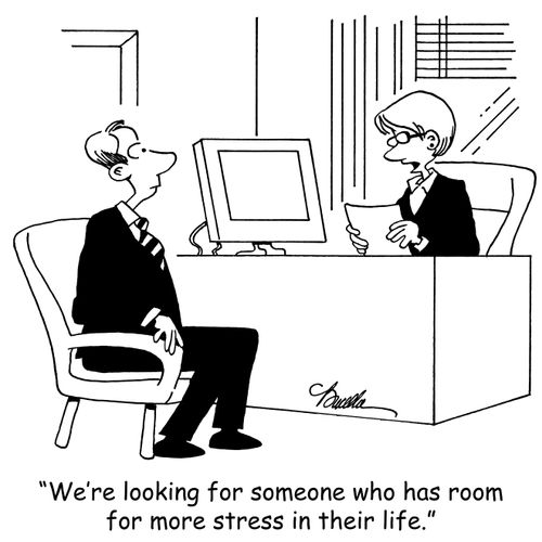 "We're looking for someone who has room for more stress in their life."