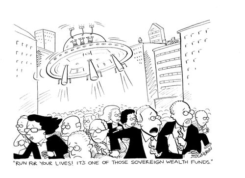 "Run for your lives! It's one of those sovereign wealth funds."