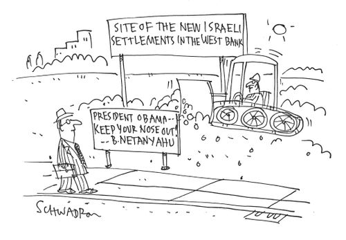 Site of the New Israeli Settlements in the West Bank: President Obama - Keep your nose out!